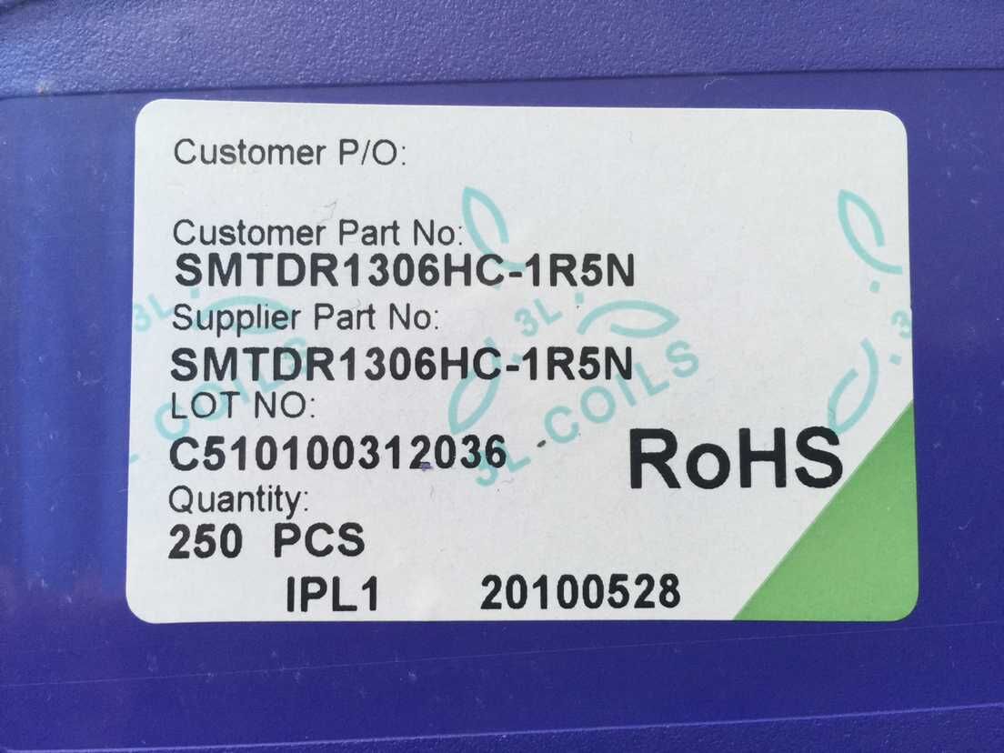 三礼电子  SMTDR1306HC-1R5N   贴片电感 电感值 1.5μH 直流电阻 6MΩ